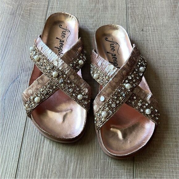 Free People Moon Child Embellished Sandals US 10 - Picture 2 of 8